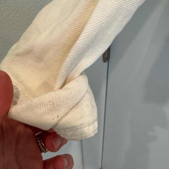 Free People Women's Cream Denim Jacket - Picture 7 of 7